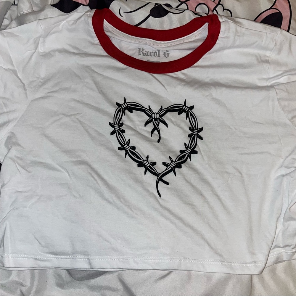 Karol G Heart Logo Cropped T-Shirt